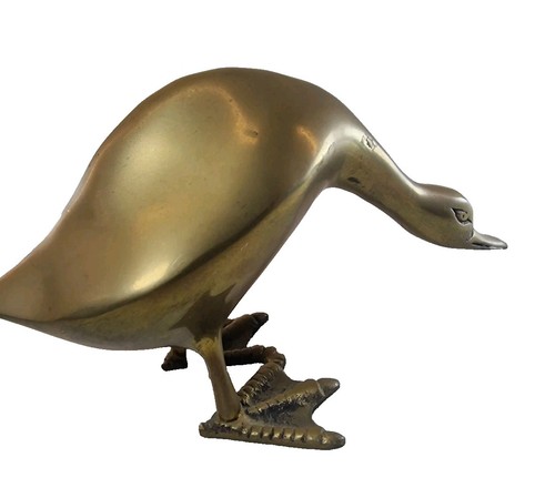 Messing figur ente - figur, gans