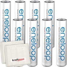 8x Panasonic eneloop Micro AAA Akkus in Kraftmax Box - BK-4MCCE - Akku Batterie