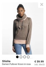 Shisha Sweatshirt Pullover Kroon, rosa hellbraun, Gr. S neuwertig 