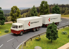 Wiking Hanomag Henschel Koffer-Hängerzug ZEITFRACHT 1973-74 absolut TOP