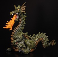 PAPO Drache 1999 – Feuer spuckend – handbemalte Figur – Vintage Fantasy