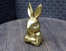 Dekofigur hasenbüste gold - hasenbüste,