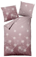 sister s. Fein-Biber Bettwäsche DANDELION 135x200 155x220 cm mauve rose Blume