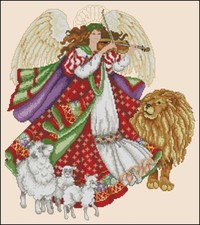 Schema punto croce engel - croce,
