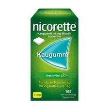 nicorette® Kaugummi freshmint, 4 mg Nikotin · 105 St · PZN 03643454