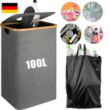Pfandflaschen Sammelbehälter Aufbewahrung mit Flip-Offenes-Kappendesign 100L DE