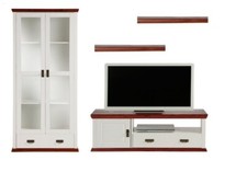 Wohnwand 4tlg landhausstil - wohnwand,