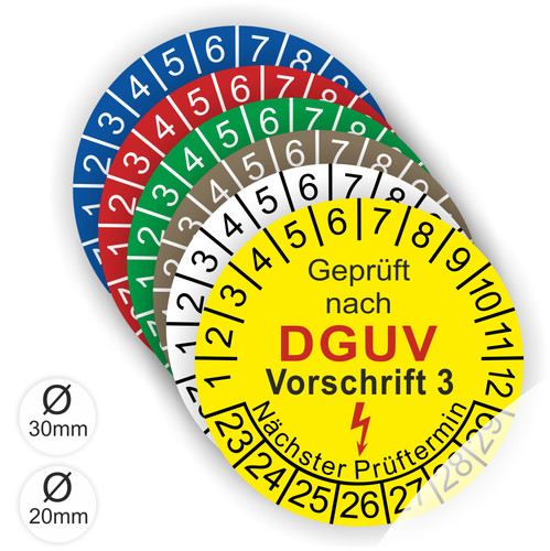 Dguv prüfplaketten - dguv, v3