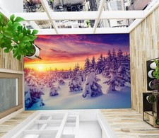 3D Schnee Wald C2812 Fußboden