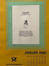 Briefmarken Kalender 1985 Deutsche Bundespost