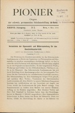 Pioner. Organ der schweiz. permanenten Schulausstellung in Bern, 1916/2, März.