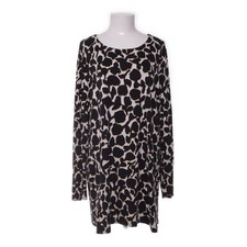 Nanso, Kleid, Größe: XXL, Weiß/Schwarz/Gelb, Elasthan/Viskose, Leopard #HYN