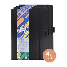 Notizbuch DIN A5 kariert 4-er