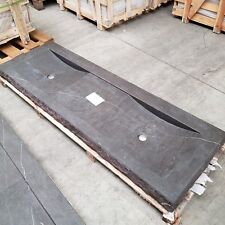 MILAN Doppelwaschbecken Waschtisch Naturstein Kalkstein Blaustein roh 170x55x10