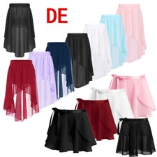 DE Mädchen Ballettrock Wickelrock Ballett Chiffon Röckchen Ballett Tanzrock 