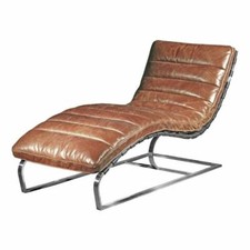 Longchair 61x115x81cm leather - longchair,
