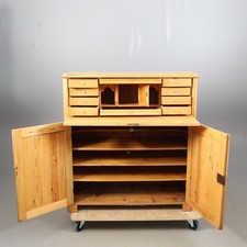 biedermeier damen schreibtisch sekretär schreibschrank kiefer 120x50cm hö 130cm