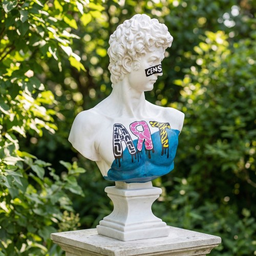 Pop art david - statue, moderne