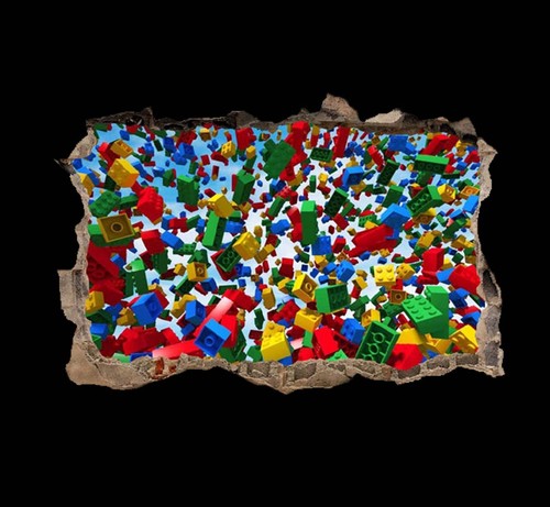 Lego stein wand - stein, aufkleber