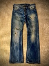 Diesel ZATINY Herren Jeans W27 L30 Flared Bootcut Blau Wash 008C0