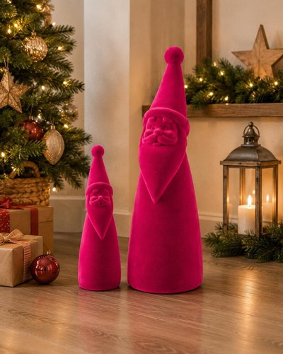 Deko nikolaus samt pink - samt,