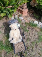 Bezaubernder 12 Zoll Mohair Draht Hügel Holz Bär von Keith Latimer limitierte Auflage 3 von 10