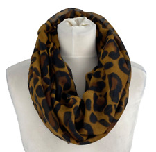 Tuch Loop Schal Halstuch Damen Braun Schwarz Sommer Animal Print Leopard Boom It