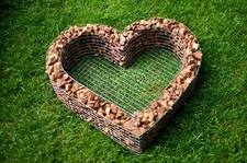 XXL Herz Gitter Rostfrei Pflanzschale Grabschmuck Grabherz 62 x 58 x 10 cm