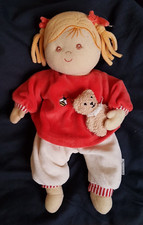 Sterntaler Spiel- Schmusepüppchen MÄDCHEN MAGDALENA mit RASSEL & TEDDY 30cm TOP
