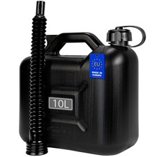 FIXKRAFT Benzinkanister Kunststoff mit Aufsatz 5L 10L 20L (Rot, Schwarz) Reserve