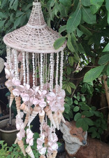 Vintage Muschel Rattan Mobile