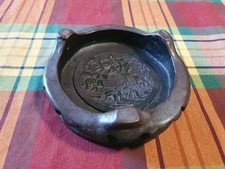 Alter Aschenbecher / Räucherhalter? mit Reliefschnitzerei Deko Asien