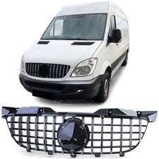 Sport Kühlergrill Schwarz Glanz Chrom für Mercedes Sprinter W906 06-13