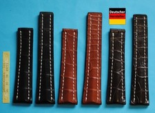 Echt Kroko Uhrenarmband 20+22mm kompatibel Breitling Faltschließe  / 102