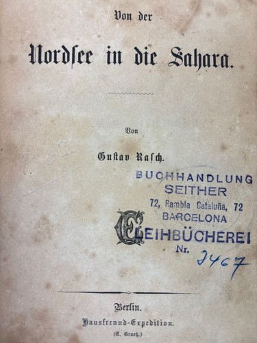 Von der nordsee die - von, sahara