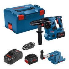Bosch Akku-Bohrhammer Schlagbohrer GBH 18V-28 CF SDS plus Staubabsaugung Blau 