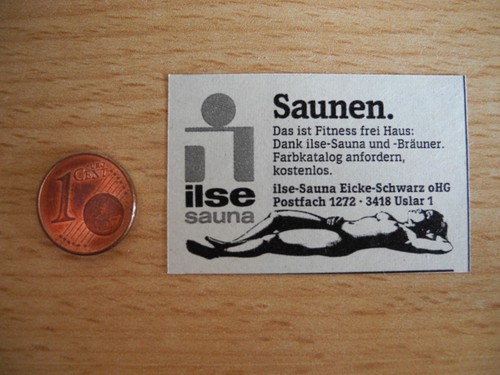 Reklame werbeanzeige saunen - reklame,