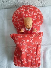 Puppen Zubehör Puppenbett Puppenwiege Matratze und Püppchen