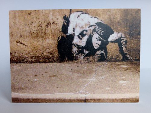 Banksy wandbild snorting - wandbild,