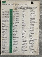 Solo 635 / 635 SUPER  Motorsäge  Ersatzteilliste 9/67 mit Explosionszeichnungen