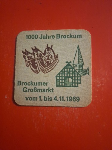 Bierdeckel 1969 brockumer - bierdeckel,