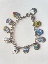 Wappenarmband/Bettelarmband 11 Anhänger 800/835 Silber. Antik/Vintage.