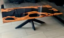 Couchtisch / Black River Table aus Olivenholz und Epoxidharz / echtes UNIKAT