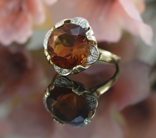 Spinell diamant ring 585er - diamant, in