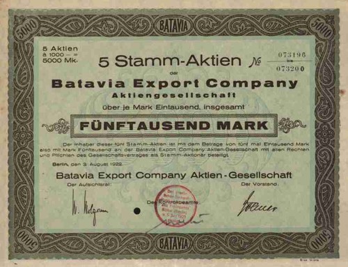 Batavia export company 1922 - company,