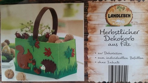 Neu landleben dekokorb filz - dekokorb,