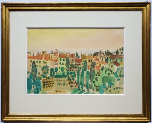 Aquarell landschaft stadt - aquarell,