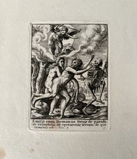 Original antike Radierung nach