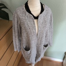 Strickjacke Grau Cardigan 38 m