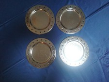 4×Platzteller in Silberfarben Durchmesser 30cm